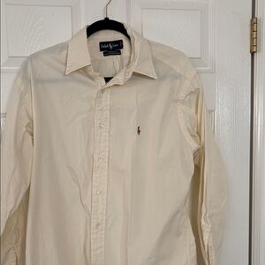 Ralph Lauren Men's Large Cream Dress Shirt